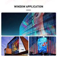 Écran d'affichage LED haute transparence pour vitrines, publicité intérieure/extérieure, signalisation numérique écoénergétique