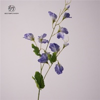Bunga Sweet Pea Artificial Real Touch Grosir Warna Biru Ungu Putih untuk Dekorasi Pernikahan Rumah Hotel