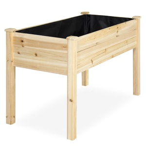 Outdoor <strong>Wooden</strong> Raised Garden Bed Planter Box Kit for Growing Fruit Vegetable <strong>Flower</strong> - Product Image 1