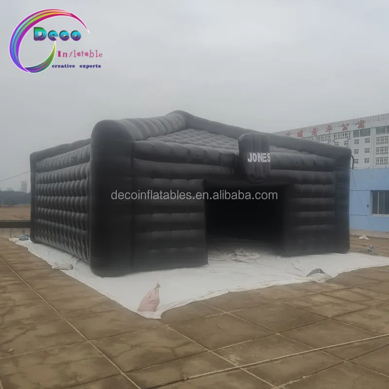 गर्म बिक्री विशाल मोबाइल सिनेमा के लिए 30 मीटर की दूरी पर काले inflatable घन तम्बू