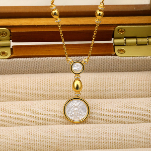<span class=keywords><strong>Collana</strong></span> con Doppia Moneta a Forma di <span class=keywords><strong>Leone</strong></span> e Ape in Stile Vintage, un Articolo Molto Popolare su Instagram, Emana un Tocco Sofisticato in <span class=keywords><strong>Argento</strong></span> S925 - Product Image 5