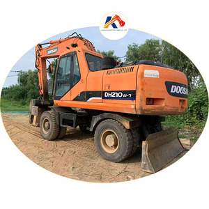 รถขุดล้อยี่ห้อ Doosan รุ่น DH210W-7 ขนาด 21 ตัน ผลิตในเกาหลี ปี 2024 เครื่องยนต์เดิม ใช้แล้ว พร้อมเกียร์และลูกปืน เหมาะสำหรับงานเทศบาล - Product Image 1