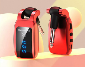 Sistema de guitarra con pantalla LED de audio inalámbrico UHF de 15 canales recargable, transmisor de <span class=keywords><strong>bajo</strong></span> de guitarra eléctrica, micrófono de condensador - Product Image 3