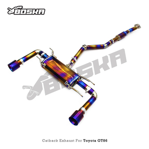 FactoryDirect Bolt-on Catback Exhaust for Toyota FT86/GT86/GR86/86/Scion FR-S 2.0L 2012-2024 Boska Racing Titanium Pipe Muffler - Product Image 2