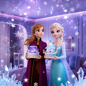 Projecteur d'étoiles nébuleuses sur le thème de La Reine des neiges de <span class=keywords><strong>Disney</strong></span>, veilleuse pour enfants, jouet romantique, projecteur d'étoiles pour cadeau d'anniversaire, fournitures de vente au détail - Product Image 3