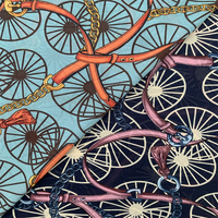 Matériau métallique en gros 100% polyester 75D impression en mousseline de soie avec finition douce et bonne chute