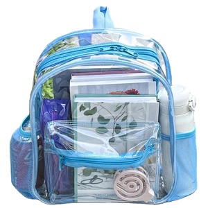 Zaini trasparenti per studenti <span class=keywords><strong>blu</strong></span> di grande capacità zaino da <span class=keywords><strong>donna</strong></span> impermeabile Bookbag da scuola per ragazze borse trasparenti - Product Image 1