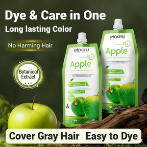 โมเครุ ครีมเปลี่ยนสีผมแบบกึ่งถาวร สูตรสมุนไพร ปราศจากแอมโมเนีย ปิดผมขาว ใช้ง่าย 500 มล. x 2 - Product Image 2