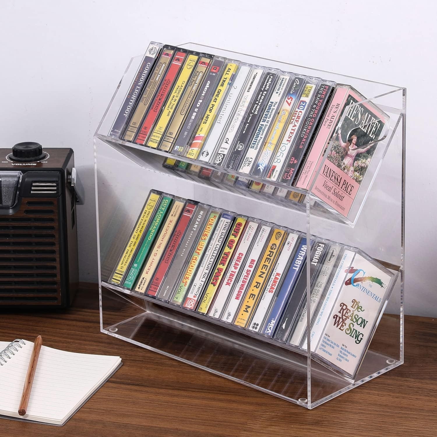 カセット テープ 収納 カセットテープ収納ケース フタ セット 