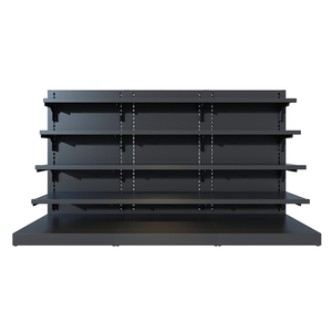 Nuovo negozio scaffalature di Design in metallo nero singolo lato grandi scaffali del supermercato Gondola per il negozio al dettaglio - Product Image 2