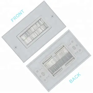Factory price brush wall plate Multimedia Pass-Through Insert with Decorator Wall Plate for Media Cable