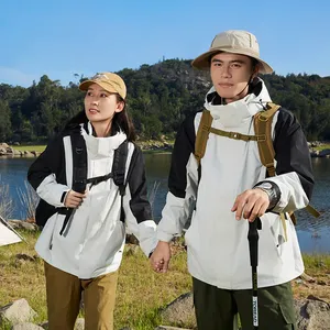 Survêtement d'hiver réversible léger et écologique pour hommes grandes tailles, coupe-vent, imperméable, pour sports de plein air, avec logo personnalisé, vente en gros - Product Image 2