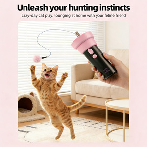 Giocattolo Elettrico per Gatti con <span class=keywords><strong>Lancio</strong></span> a Un Tocco e Funzione di Rimbalzo, Bacchetta Interattiva a Risparmio Energetico per Gatti - Modello I70 - Product Image 2