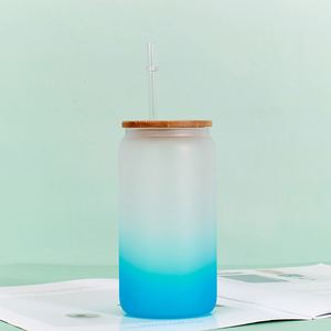 แก้วเมสันแบบกำหนดเองขนาด 12 ออนซ์ พร้อมหลอดดูดสำหรับชาเขียวมัทฉะเย็น - Product Image 3