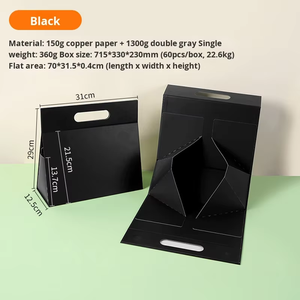 Caja Magnética Plegable de Lujo Personalizada con Asa de Transporte, Empaque Rígido de Alta Gama para Joyería, Cosméticos, Relojes, con Impresión en Relieve - Product Image 3