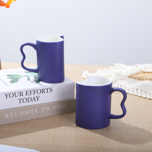 Lot de tasses en céramique vierges à interverrouillage en S, prêtes pour la sublimation, pour couple, avec logo photo personnalisé, pour cadeau, vente en gros - Product Image 4