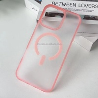 Matte Doorschijnende Magnetische Telefoon Case Voor Iphones 15 Pro Max Zakje Candy Gekleurde Acryl Hard Shell Voor Iphone 16 Pro Max