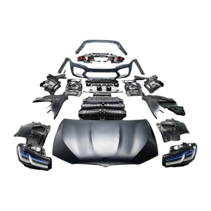 Para <span class=keywords><strong>BMW</strong></span> <span class=keywords><strong>5</strong></span> Series G30 G 38, actualización de modificación de vehículo M <span class=keywords><strong>5</strong></span>, Kit de carrocería de coche, falda lateral de parachoques de coche, escape de garganta trasera de red media DOS - Product Image 6