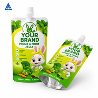 Sachet Doypack en aluminium de 125 ml pour purée de fruits et légumes pour bébés, avec bouchon, pour collations pour enfants, vente en gros et présentation en magasin