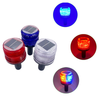 Voyant d'avertissement de circulation à DEL rouge et bleu clignotant pour feux de circulation solaires