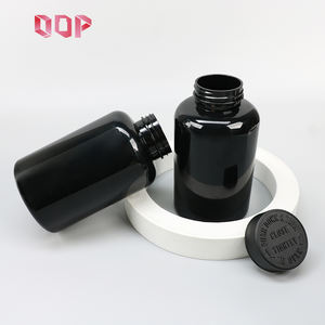 2026 New Arrival High Quality 500ML Black PET Plastic Round Straight medical Pill <b>Bottle</b> With screw caps - Product Image 4