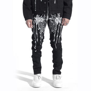 Jeans DiZNEW Bordados Ajustados para Hombre, Estilo <span class=keywords><strong>Boohooman</strong></span> Prettylittlething - Product Image 1