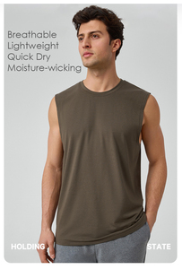 Camiseta sin mangas <span class=keywords><strong>de</strong></span> yoga <span class=keywords><strong>para</strong></span> hombre, <span class=keywords><strong>de</strong></span> modal, transpirable, <span class=keywords><strong>para</strong></span> entrenamiento, fitness, ajuste holgado, hombros anchos, chaleco <span class=keywords><strong>de</strong></span> gimnasio - Product Image 3