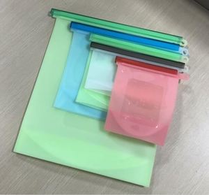 Reusable Silicone Food Storage Bag Washable Silicone Fresh Bag for Fruits Vegetables Meat - Product Image 6