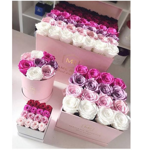 Boîte Cadeau Roses Eternelles <span class=keywords><strong>En</strong></span> Boite I <span class=keywords><strong>Love</strong></span> You Conserved Rose Gift Set Valentin Eternal Flower Home Decoration Carton Box OEM ODM - Product Image 1