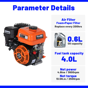Motor <span class=keywords><strong>de</strong></span> <span class=keywords><strong>Gasolina</strong></span> Monocilíndrico <span class=keywords><strong>de</strong></span> <span class=keywords><strong>4</strong></span> <span class=keywords><strong>Tiempos</strong></span> y 8 HP, 223 cc, Refrigerado por Aire, <span class=keywords><strong>de</strong></span> Larga Duración, para Lavadora <span class=keywords><strong>de</strong></span> Alta Presión <span class=keywords><strong>de</strong></span> Trabajo Ligero - Product Image 1