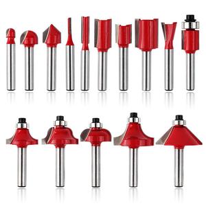 Milling Cutter Set 15-Piece 12 Mm Single Flute Carbide For <b>Engraving</b> Machine Woodworking <b>Tools</b> - Product Image 2