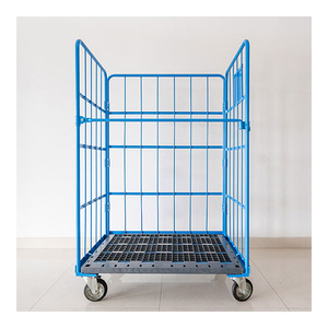 Factory Price Customized Heavy Duty Folding Roll <b>Foldable</b> Heavy Duty <b>Trolley</b> With Castor Wheels - Product Image 1