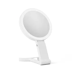 M32 Portátil Handheld Desktop Wallmount 3 em 1 Recarregável 1X/10X LED Maquiagem Espelho