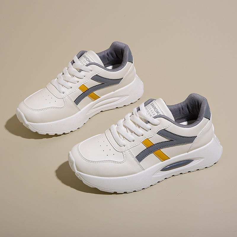 Lady PU Leather Platform Sports Sneakers Fashion Casual Walking - Main Image