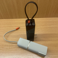 3-en-1 Banco de energía portátil de 5.000 mAh con enchufe de pared plegable Cable de USB-C Cargador de iPhone 30W Max Paquete de batería de polímero de litio