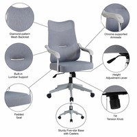 Chaise de bureau ergonomique en maille réglable en hauteur avec support lombaire pour le gaming et le bureau (vente en gros)