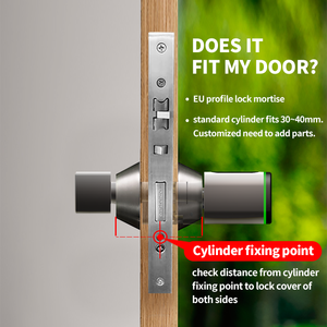 Cerradura Inteligente de Alta Seguridad con Huella Dactilar, Cerradura Digital Ajustable para Puerta de Madera y Acero, Cilindro Tuya EN LA Nube - Product Image 4