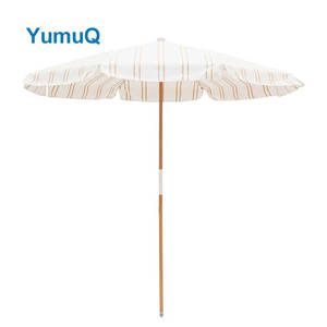YumuQ pliable extérieur en fibre de verre jardin étanche rotatif frangé plage pêche parasol parapluie - Product Image 3