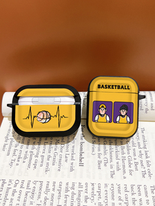 Étui pour écouteurs à thème basket-ball, <span class=keywords><strong>coque</strong></span> en TPU avec motif de <span class=keywords><strong>couple</strong></span> de dessins animés, étui antichoc pour <span class=keywords><strong>AirPods</strong></span>, style mignon <span class=keywords><strong>AirPods</strong></span> 1/2/Pro/Pro 2 - Product Image 3
