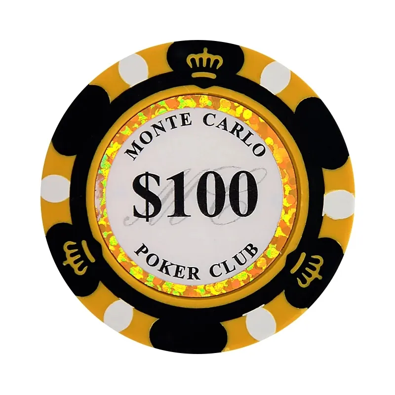 Cip Poker Dibuat Sesuai Pesanan Kualitas Tinggi CIP Kasino Poker Monte Carlo 40Mm Chip Poker Manufaktur Grosir Tersedia