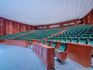 Meja dan Kursi Auditorium Lipat Modern Ergonomis Tahan Lama dengan Rangka Logam Paduan Aluminium untuk Bioskop dan Ruang Kuliah - Product Image 2