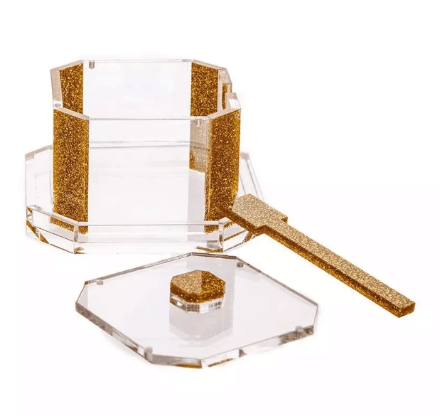 Acrylic Honey Dish Set with Mirror