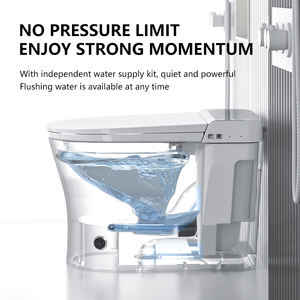 Inodoro Inteligente de Cerámica de Alta Gama <span class=keywords><strong>YYU</strong></span>, Forma Alargada, Estilo Americano, Sifón en S/P, Control Remoto Incluido, Asiento con Calefacción, Doble Descarga, Control por Voz - Product Image 6