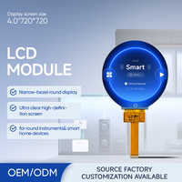 Écran LCD TFT IPS rond de 4,0 pouces en gros d'usine avec résolution 720x720, interface MIPI, affichage électronique haute performance