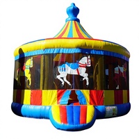 Maison de rebond de carrousel de jardin pour enfants, jouets de location de fête commerciale, maison de rebond gonflable