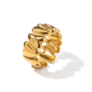 Anillo de corazón 2025 Ins Irregular Acero inoxidable Anillo de apertura de corazón Joyería de mujer Anillo de acero inoxidable - Product Image 5