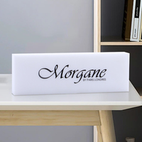 Brique acrylique personnalisée en usine, bloc d'affichage blanc avec logo, brique acrylique avec logo, bloc acrylique avec logo