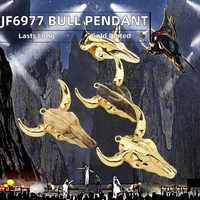 T2506 Pendentifs OX classiques Plaqué or argent Bétail Taureau & Cowhead Longhorns Pendentif pour tout le monde
