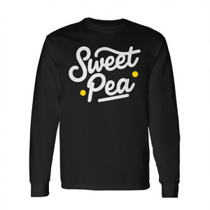 เสื้อยืดแขนยาวลายสวีทพี ดีไซน์นิคเนม เสื้อผ้าส่งเสริมการขาย - Product Image 2