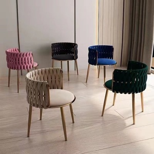 Silla de Maquillaje Zxm, Silla de Estilo Informal para Chicas, Taburete para Manicura, Silla de Comedor de Lujo Ligero con Respaldo Informal para Dormitorio - Product Image 4